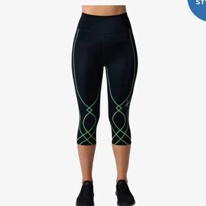 CW-X Joint Support Compression Leggings Black/Green Size L